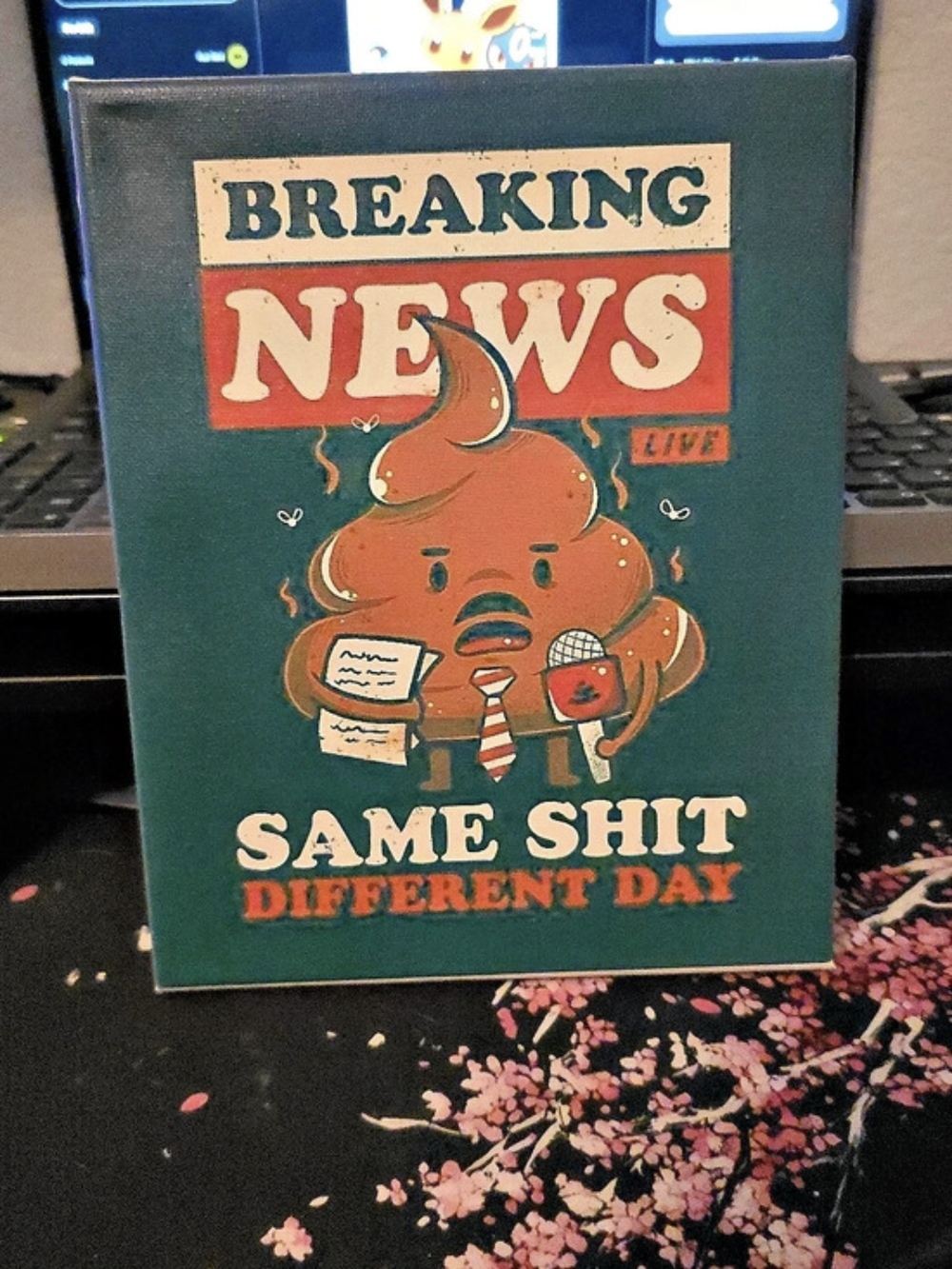 8x10 Green & Red Breaking News Graphic Wall Art